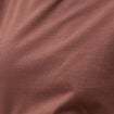 T-shirt cintr&eacute; col rond manches courtes marron fonc&eacute; femme