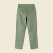 Pantalon large 7/8&egrave;me taille haute vert kaki femme