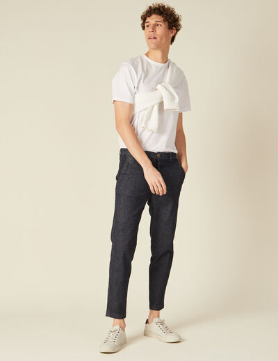 Jeans straight chino denim brut clean homme