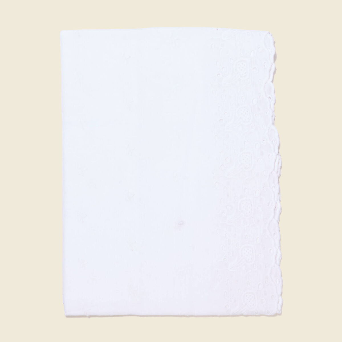 Foulard broderie anglaise ecru femme