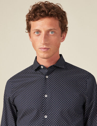 Chemise éco-responsable bleu marine homme