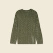 Pull manches longues ajouré vert kaki femme