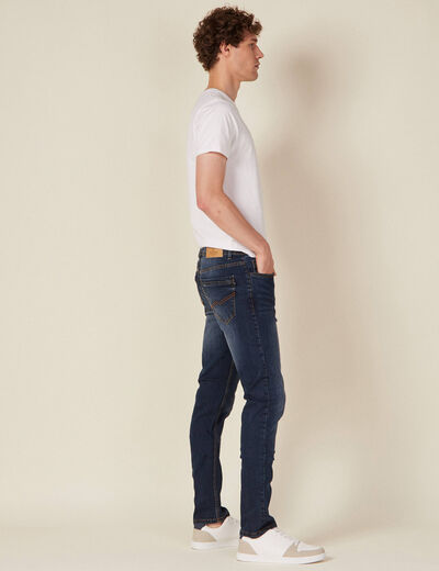 Jeans slim éco-respnsable denim brut homme