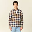 Chemise manches longues bleu marine homme