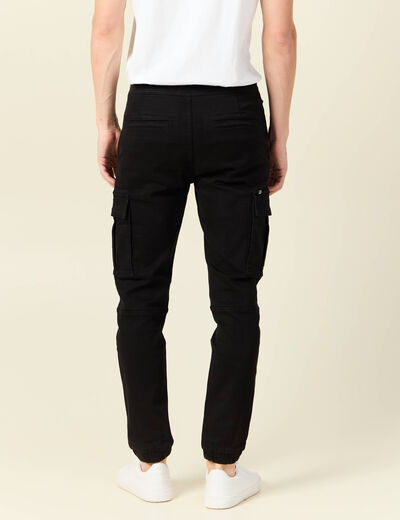 Pantalon battle bas resserré noir homme