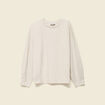 Sweat oversize col rond manches longues creme femme