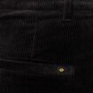 Pantalon large 7/8&egrave;me taille haute noir femme