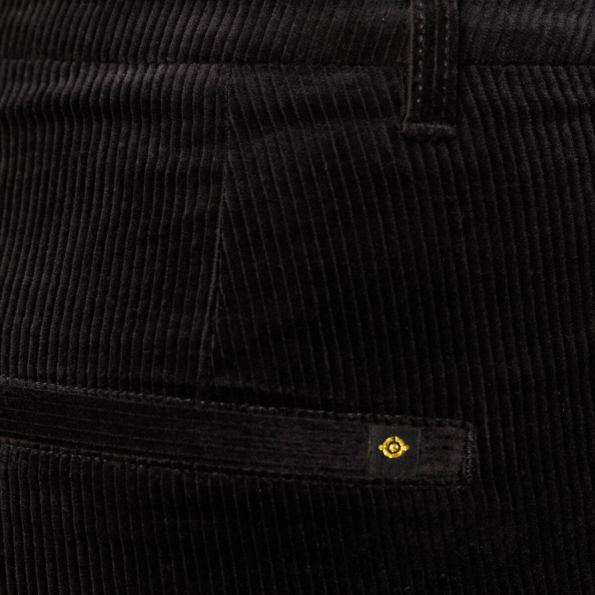 Pantalon large 7/8&egrave;me taille haute noir femme