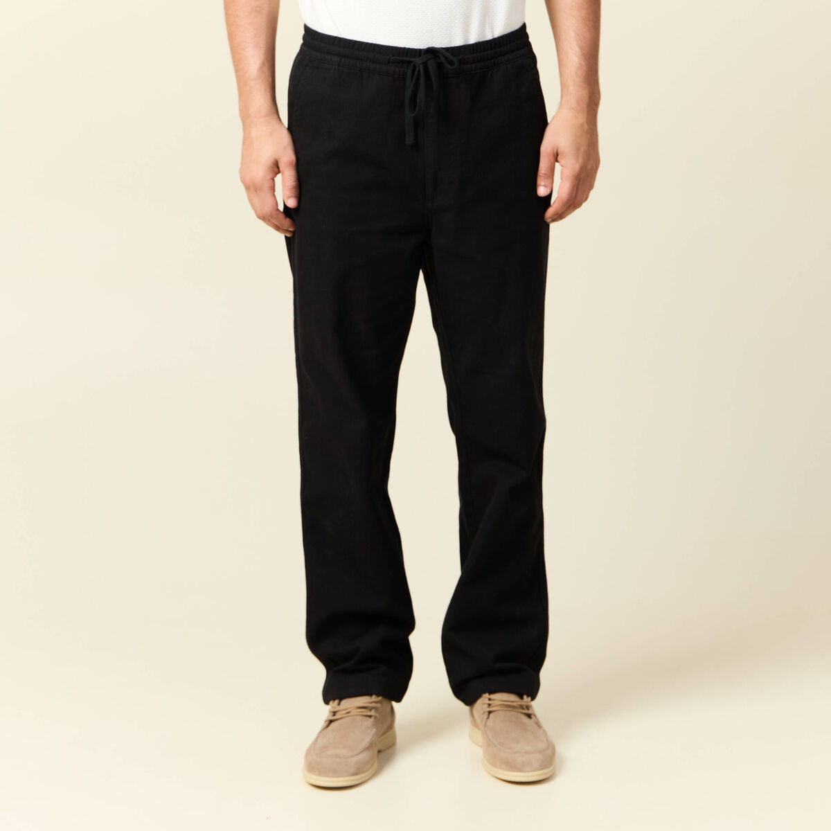 Pantalon chino noir homme