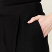 Pantalon large fluide noir femme