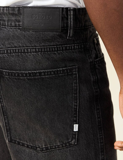 Jeans loose 5 poches denim noir homme