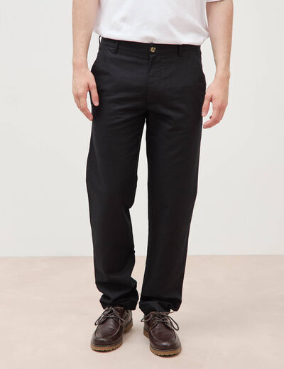 Pantalon chino noir homme