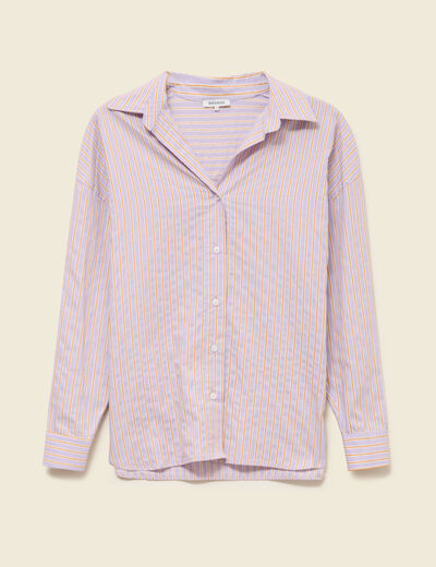 Chemise oversize en coton bleu ciel femme