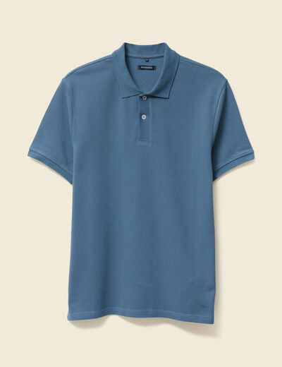 Polo manches courtes bleu foncé homme