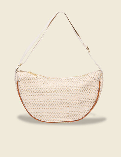 Sac demi-lune sable femme