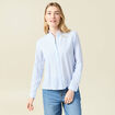 Chemise manches longues bleu ciel femme