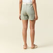 Short boyfriend ceintur&eacute; jean vert kaki femme