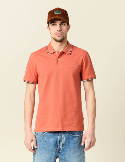 Polo éco-responsable rose homme