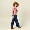 Pull manches longues ajouré rose saumon femme