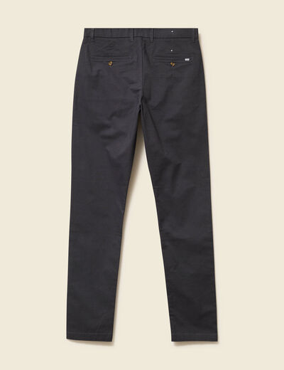Pantalon chino slim gris fonc&eacute; homme