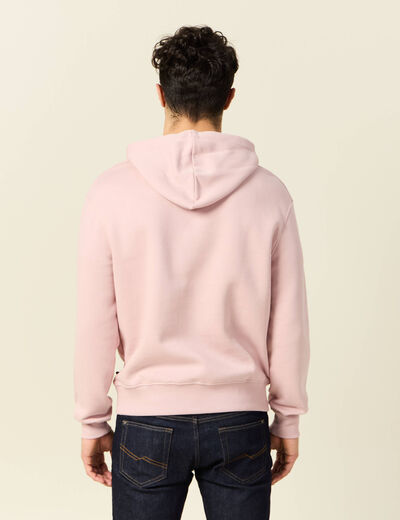 Sweat à capuche rose pastel homme