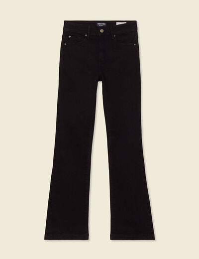 Jeans bootcut denim noir femme