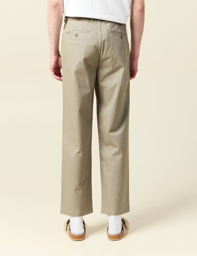 Chino coupe straight vert kaki homme