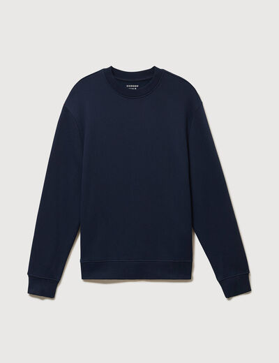 Sweat manches longues bleu marine homme
