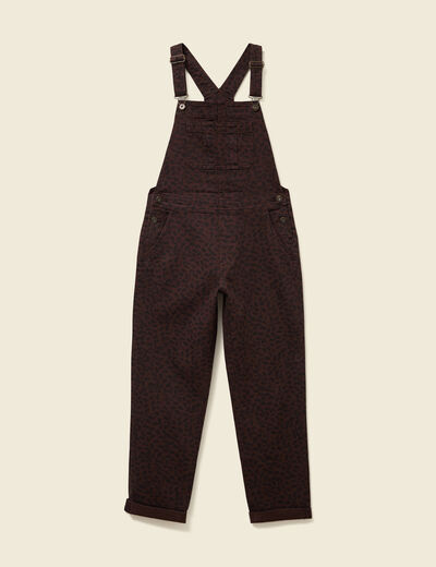 Salopette en jeans marron cognac femme