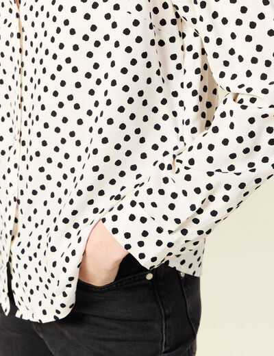 Chemise manches longues blanc femme
