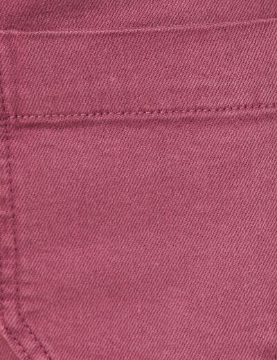 Pantalon flare taille haute rose framboise femme
