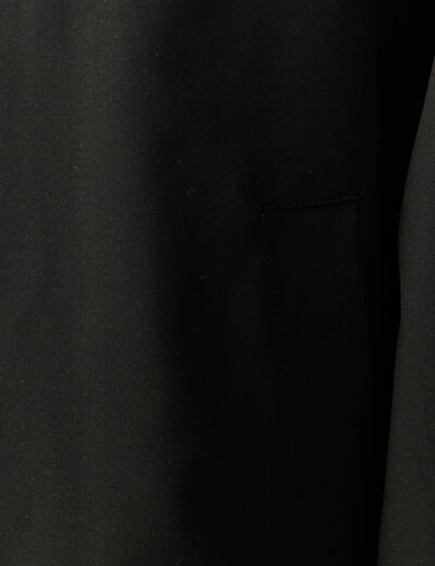 Blouson manches longues col classique noir homme