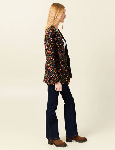 Gilet manches longues multicolore femme