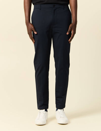 Pantalon chino stretch bleu marine homme