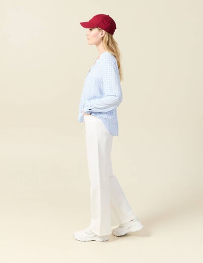 Blouse manches longues gris femme