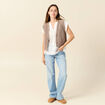 Chemise manches courtes ecru femme