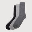 Lot de 5 paires chaussettes hautes gris fonc&eacute; homme