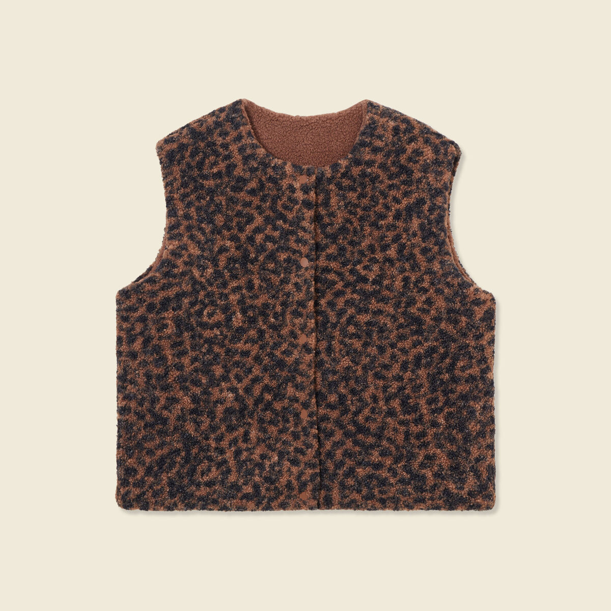 Gilet sans manches r&eacute;versible camel femme