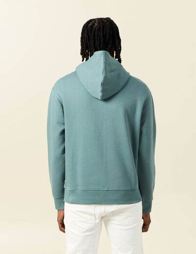 Sweat à capuche vert foncé homme