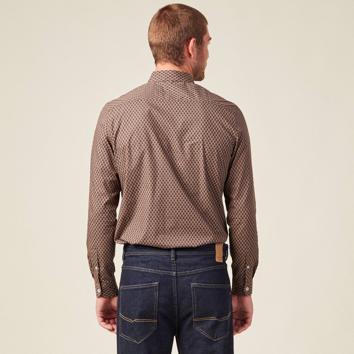 Chemise marron homme