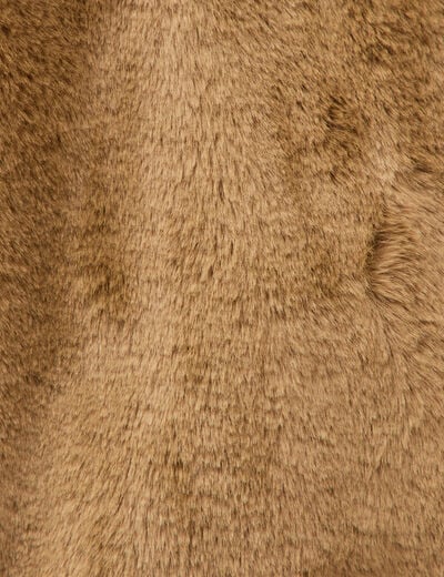 Gilet sans manches doubl&eacute; camel femme