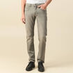Jeans straight longueur 34 denim snow gris homme