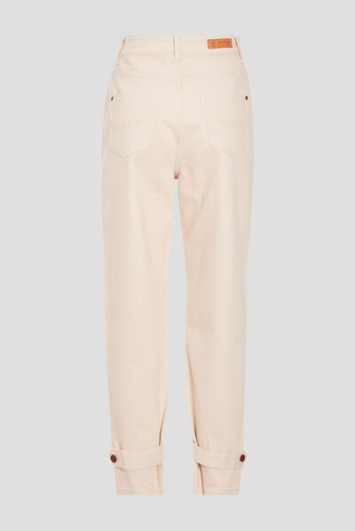 Pantalon slouchy creme femme