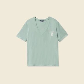 T-shirt manches courtes vert pastel femme