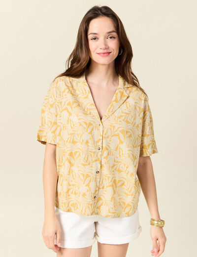 Chemise éco-responsable jaune femme