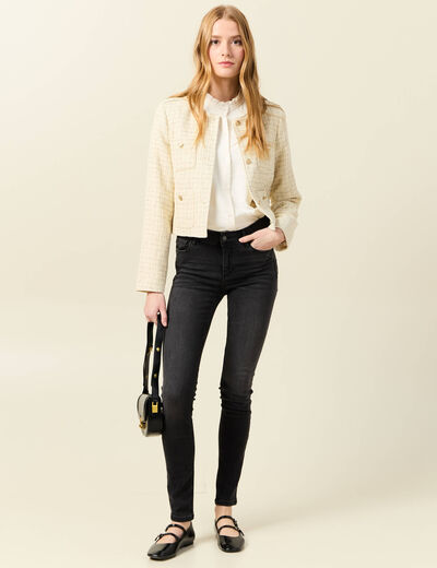 Jeans Marylin - skinny push up denim gris femme
