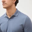 Polo manches coude bleu gris homme
