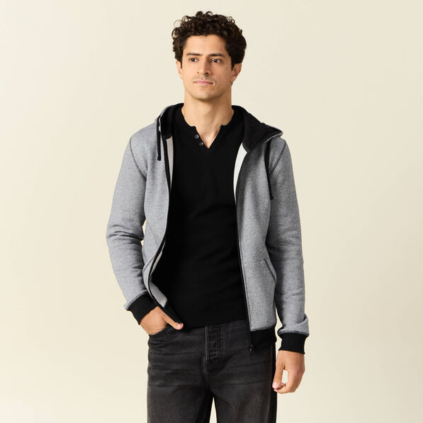 gilet manches longues zippe bleu marine homme Gilet manches longues zippé bleu marine homme