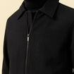 Veste oversize courte col classique noir homme