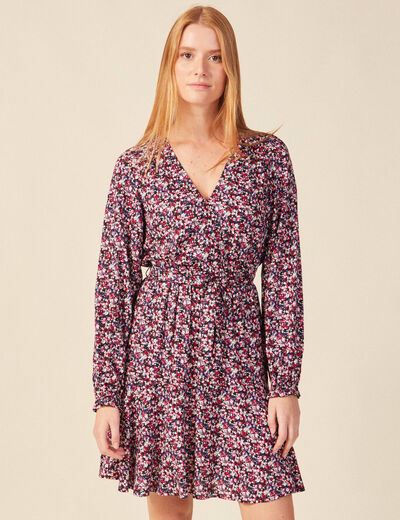 Robe évasée éco-responsable noir femme